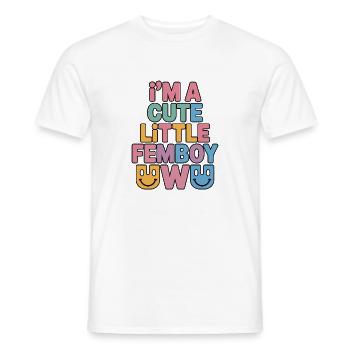 Je suis un mignon petit femboy UwU - T-shirt homme - blanc - Devant - AI Model Male 178 dark (178cm)