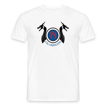 14 Calvadosium - Männer T-Shirt - Weiß - Vorne - AI Model Male 178 dark (178cm)