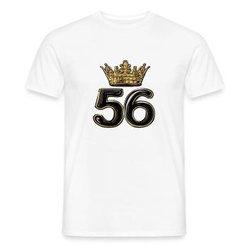 56 Number Krone - Men's T-Shirt - white - Front - AI Model Male 178 dark (178cm)