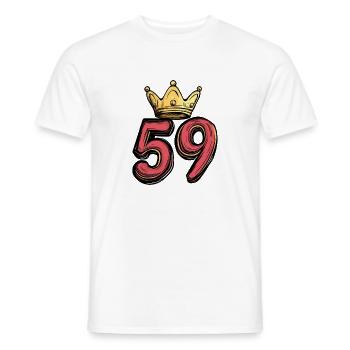 59 Nombre Couronne - T-shirt homme - blanc - Devant - AI Model Male 178 dark (178cm)