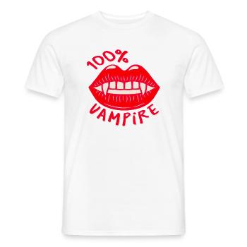 100% Vampires - Men's T-Shirt - white - Front - AI Model Male 178 dark (178cm)