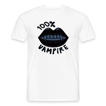 100% Vampires - Men's T-Shirt - white - Front - AI Model Male 178 dark (178cm)