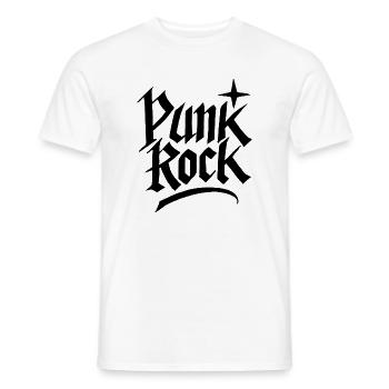 Lettrage gothique punk rock - T-shirt homme - blanc - Devant - AI Model Male 178 dark (178cm)