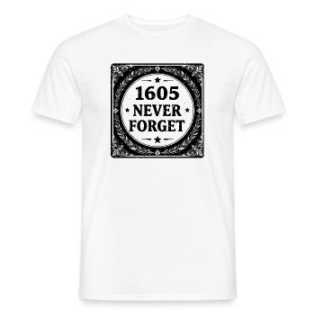 Black Gunpowder Stamp  - Men's T-Shirt - white - Front - AI Model Male 178 dark (178cm)