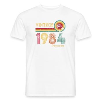 Jahrgang 1984 Limitierte Auflage - Männer T-Shirt - Weiß - Vorne - AI Model Male 178 dark (178cm)