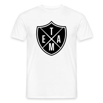 Équipe - T-shirt homme - blanc - Devant - AI Model Male 178 dark (178cm)