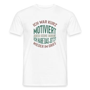 Short motive à dire design - T-shirt homme - blanc - Devant - AI Model Male 178 dark (178cm)