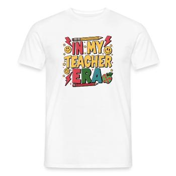 À l’époque de mon professeur - T-shirt homme - blanc - Devant - AI Model Male 178 dark (178cm)