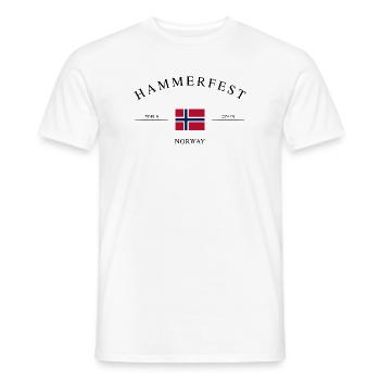 Hammerfest Norway – Souvenir et cadeau de Noël - T-shirt homme - blanc - Devant - AI Model Male 178 dark (178cm)