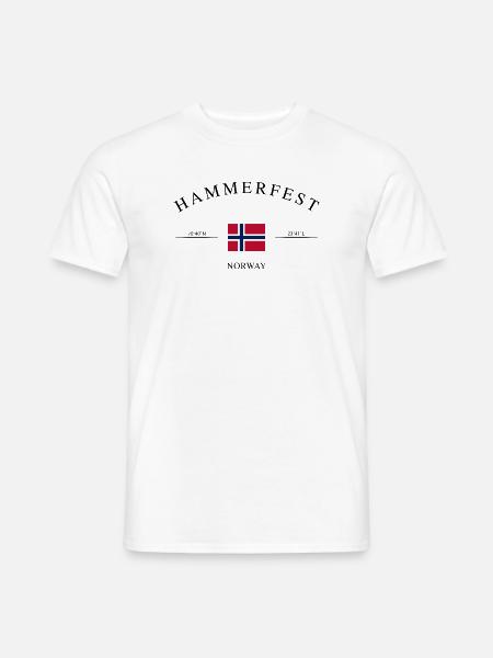 Hammerfest Norway – Holiday Souvenir & Gift - Men's T-Shirt - white