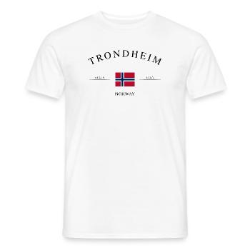 Trondheim Norwegen – Urlaub Souvenir & Geschenk - Männer T-Shirt - Weiß - Vorne - AI Model Male 178 dark (178cm)