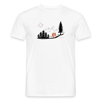 Trail Runner Gift Runner Mountains T-Shirt Pullover Sweat à capuche - T-shirt homme - blanc - Devant - AI Model Male 178 dark (178cm)