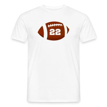 Numéro 22 rugby - 22e anniversaire rugby - T-shirt homme - blanc - Devant - AI Model Male 178 dark (178cm)