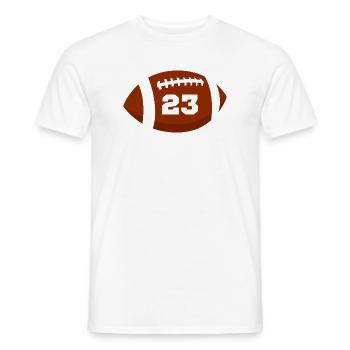 Rugby Number 23 - 23rd Rugby Anniversary - Men's T-Shirt - white - Front - AI Model Male 178 dark (178cm)