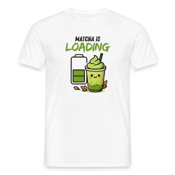 Ladebildschirm Grüner Smoothie Matcha Viral - Männer T-Shirt - Weiß - Vorne - AI Model Male 178 dark (178cm)