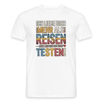 Je t’aime plus que voyager - T-shirt homme - blanc - Devant - AI Model Male 178 dark (178cm)