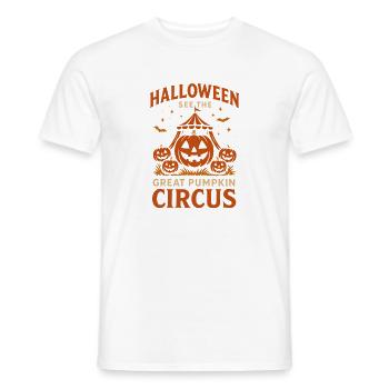 Great Pumpkin Circus Halloween - Men's T-Shirt - white - Front - AI Model Male 178 dark (178cm)
