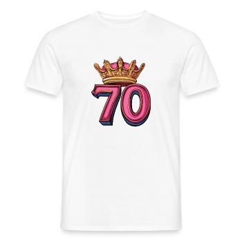 70 Number Crown - Men's T-Shirt - white - Front - AI Model Male 178 dark (178cm)