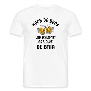 Bier Bayern Volksfest Bierzelt saufen Bierkrug - Männer T-Shirt - Weiß - Vorne - AI Model Male 178 dark (178cm)