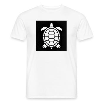 Black and White Turtle Silhouette - Men's T-Shirt - white - Front - AI Model Male 178 dark (178cm)