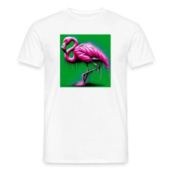 Flamingo - Männer T-Shirt - Weiß - Vorne - AI Model Male 178 dark (178cm)