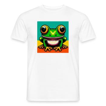 frog - Men's T-Shirt - white - Front - AI Model Male 178 dark (178cm)