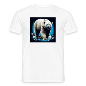 ours blanc - T-shirt homme - blanc - Devant - AI Model Male 178 dark (178cm)