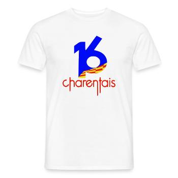 16 Charentais Blau Rot - Männer T-Shirt - Weiß - Vorne - AI Model Male 178 dark (178cm)