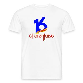 Departement 16 Charentaise - Männer T-Shirt - Weiß - Vorne - AI Model Male 178 dark (178cm)