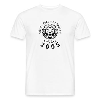 Wild, free & untamed since 10/2005 - Men's T-Shirt - white - Front - AI Model Male 178 dark (178cm)