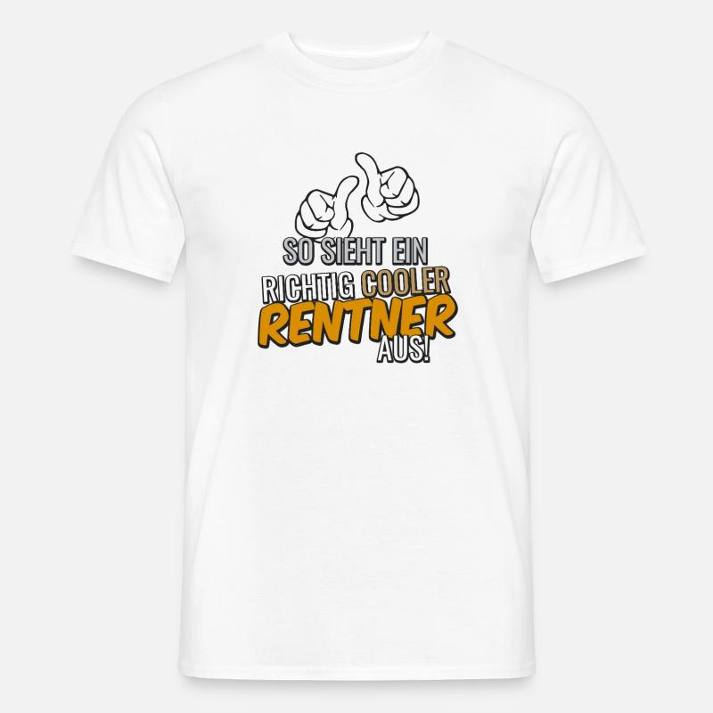 So sieht ein cooler Rentner aus - Männer T-Shirt - Weiß