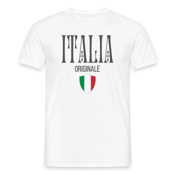 Original aus Italien, ich liebe Italien - Männer T-Shirt - Weiß - Vorne - AI Model Male 178 dark (178cm)