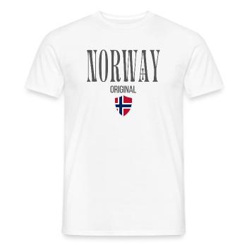 Originally from Norway, born in Norway - Men's T-Shirt - white - Front - AI Model Male 178 dark (178cm)