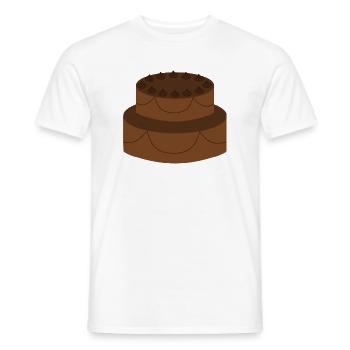 Two-Tier Chocolate Cake - Men's T-Shirt - white - Front - AI Model Male 178 dark (178cm)