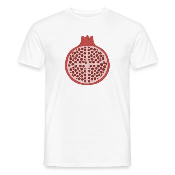 Granatapfel-Hälfte - Männer T-Shirt - Weiß - Vorne - AI Model Male 178 dark (178cm)