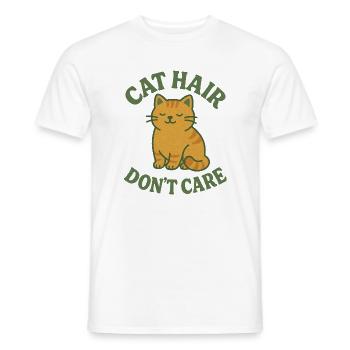 Katzenhaaren ist es egal - Männer T-Shirt - Weiß - Vorne - AI Model Male 178 dark (178cm)