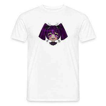 Chibi vampire with purple braids - Men's T-Shirt - white - Front - AI Model Male 178 dark (178cm)