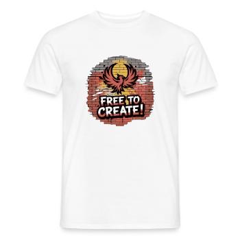 Graffiti Phoenix Gratuit à créer - T-shirt homme - blanc - Devant - AI Model Male 178 dark (178cm)