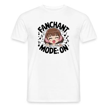 K-Pop Fanchant Korea Music - Men's T-Shirt - white - Front - AI Model Male 178 dark (178cm)