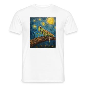 Grasshopper Grasshopper Van Gogh Style - Men's T-Shirt - white - Front - AI Model Male 178 dark (178cm)