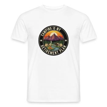Retiree Camping Retirement Plan - Men's T-Shirt - white - Front - AI Model Male 178 dark (178cm)