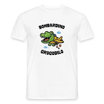 Bombardino Crocodilo - Männer T-Shirt - Weiß - Vorne - AI Model Male 178 dark (178cm)