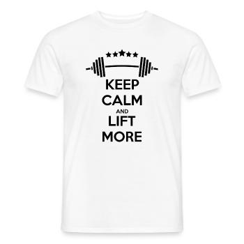 Keep Calm GYM: Strength & Motivation - Men's T-Shirt - white - Front - AI Model Male 178 dark (178cm)