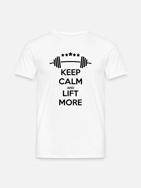Keep Calm GYM: Strength & Motivation - Men's T-Shirt - white