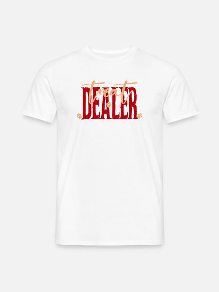 Leckerli-Händler Pfotenabdruck Typografie - Männer T-Shirt - Weiß