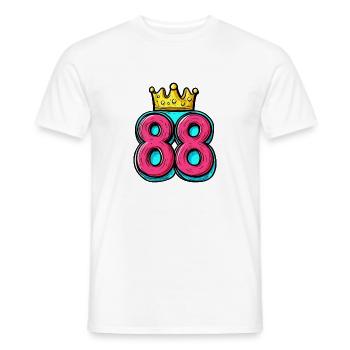 88 Number Crown - Men's T-Shirt - white - Front - AI Model Male 178 dark (178cm)