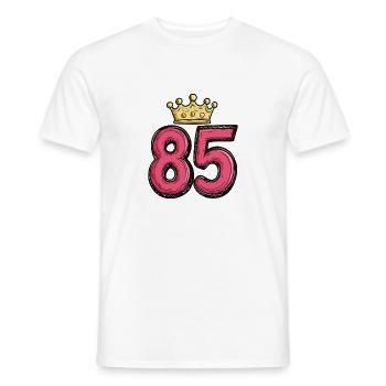 85 Number Crown - Men's T-Shirt - white - Front - AI Model Male 178 dark (178cm)
