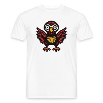 Turkey Halloween Comic Funny - Men's T-Shirt - white - Front - AI Model Male 178 dark (178cm)