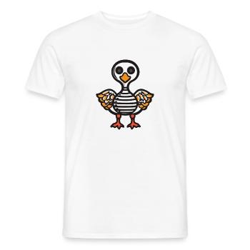 Gans Halloween Comic Lustig - Männer T-Shirt - Weiß - Vorne - AI Model Male 178 dark (178cm)