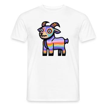 Bergziege Halloween Comic Lustig - Männer T-Shirt - Weiß - Vorne - AI Model Male 178 dark (178cm)